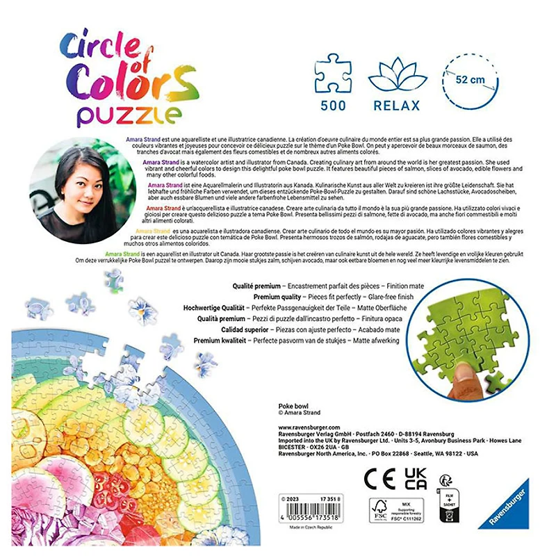 Ravensburger Circle of Color: Poke Bowl 500 Pieces Puzzle