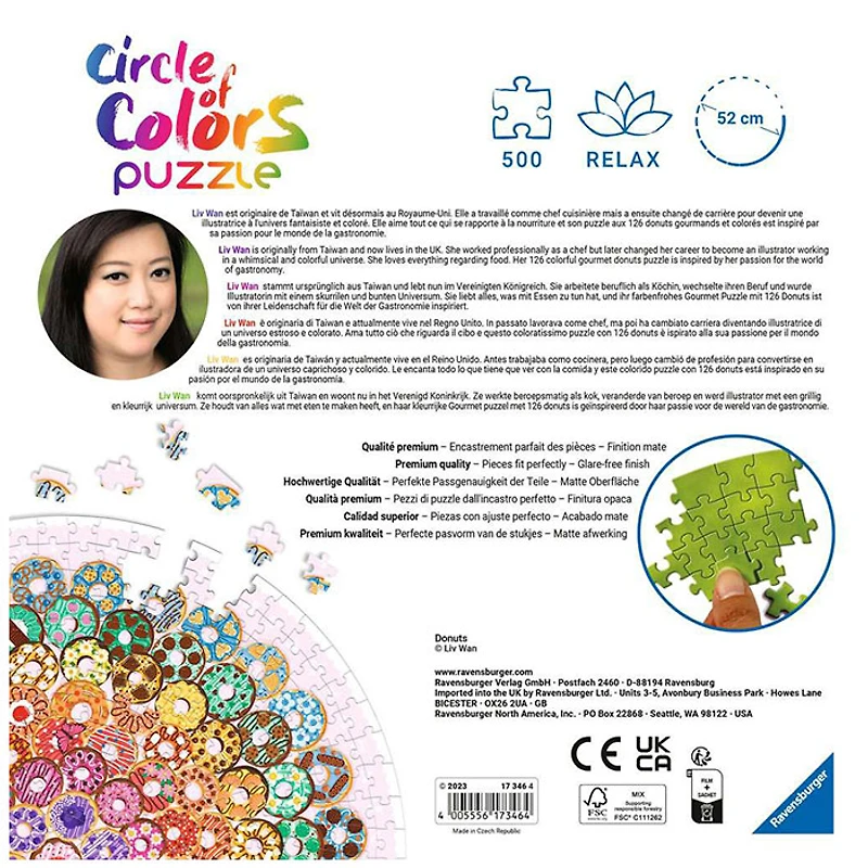 Ravensburger Circle of Colors: Donuts 500 Pieces Puzzle