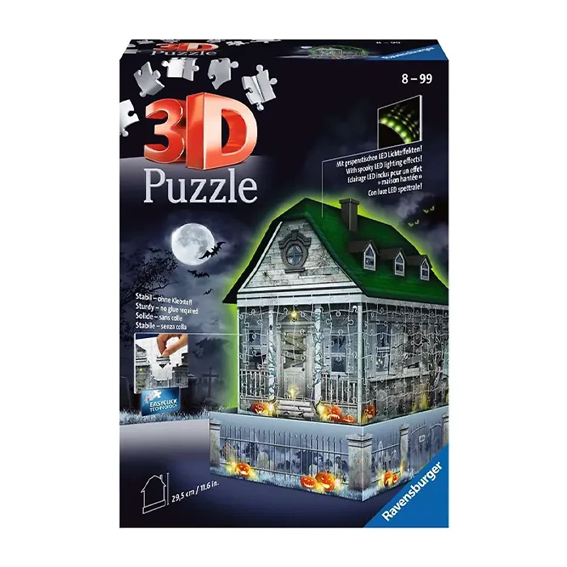 Ravensburger Haunted House – Night Edition, 216 Pieces 3D Puzzle