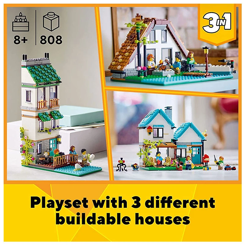 LEGO Creator 3 in 1 Cozy House Toy Set