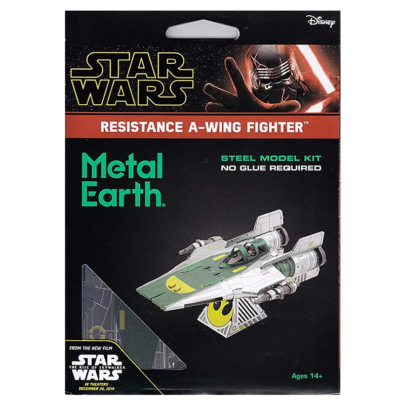 Fascinations Metal Earth Star Wars Rise of Skywalker Resistance A-Wing Fighter 3D Metal Model Kit