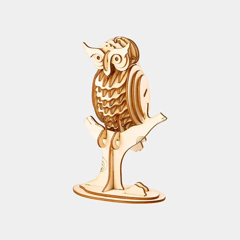 Rolife 3D Wooden Puzzle Creative Owl DIY Puzzle Gift