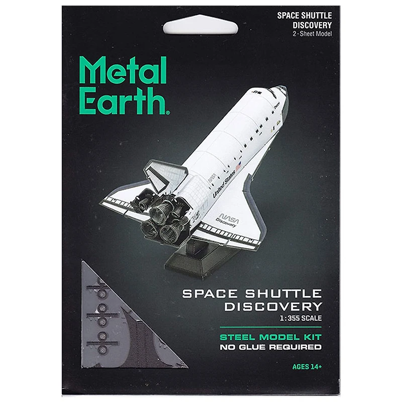 Fascinations Metal Earth Space Shuttle Discovery Color Version 3D Metal Model Kit