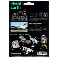 Fascinations Metal Earth Space Shuttle Discovery Color Version 3D Metal Model Kit