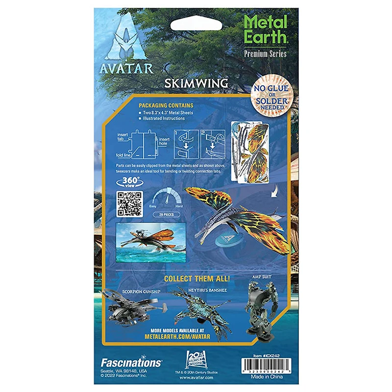 Metal Earth Premium Series Avatar 2 Skimwing 3D Metal Model Kit Fascinations