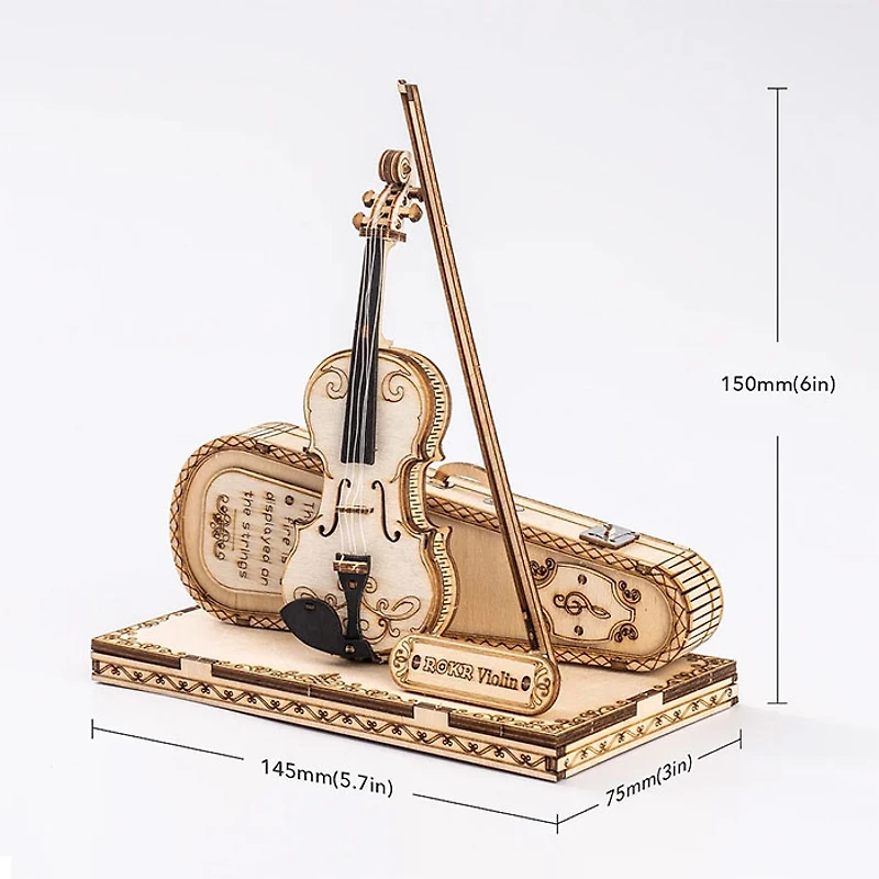 ROKR Violin Capriccio Model 3D Wooden Puzzle – 62 PCS