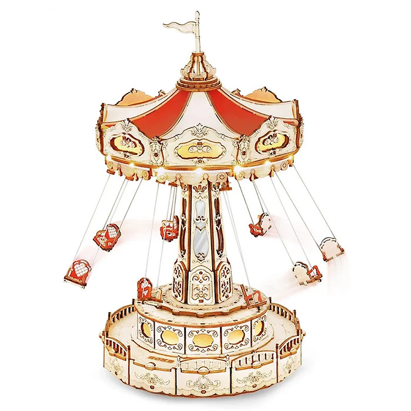 ROKR Swing Ride DIY Music Box 3D Wooden Puzzle – 289 PCS
