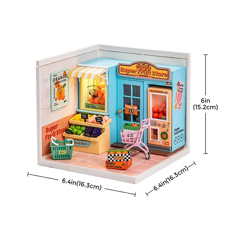 Rolife Super Creator Super Fruit Store Plastic DIY Miniature House Kit – 116 PCS