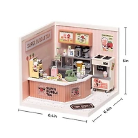Rolife Super Creator Double Joy Bubble Tea Plastic DIY Miniature House Kit – 130 PCS
