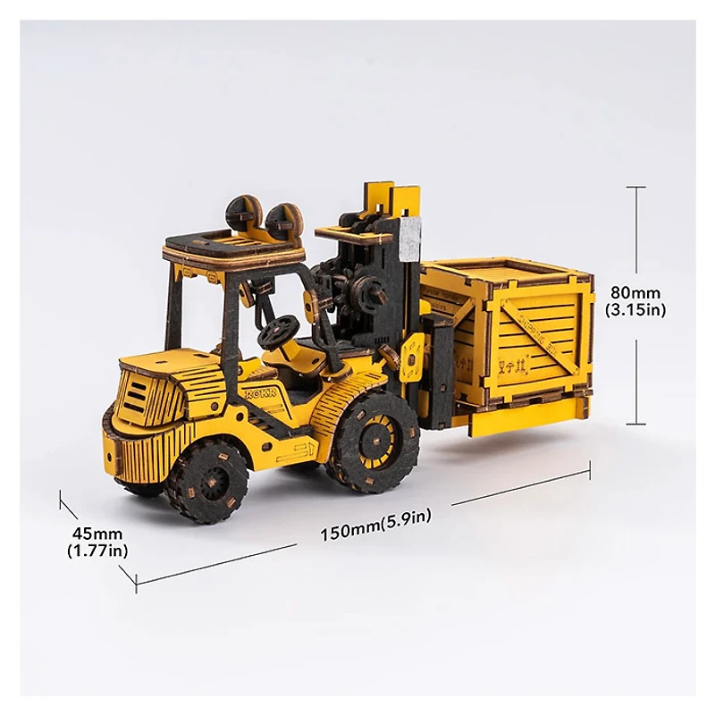 ROKR Forklift Engineering Vehicle 3D Wooden Puzzle – 139 PCS