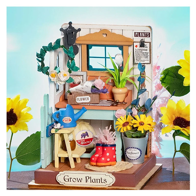 Rolife Dreaming Terrace Garden DIY Miniature House – 72  PCS