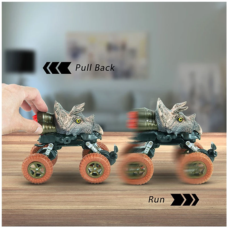 Pull Back Triceratops (Colors May Vary)