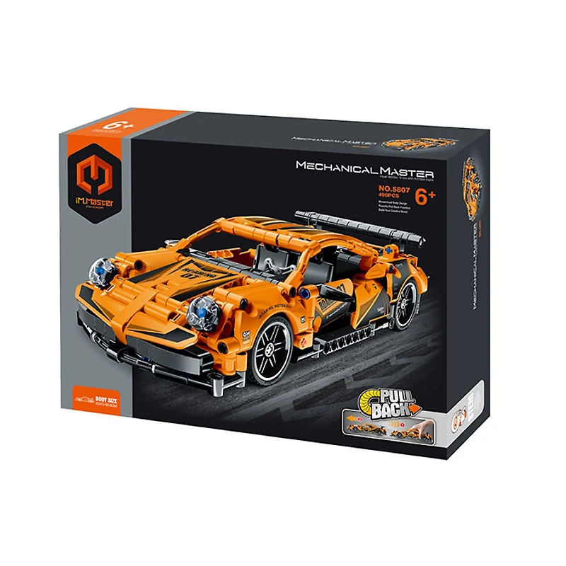 Pull Back Block Kit Super Car 490 Pieces