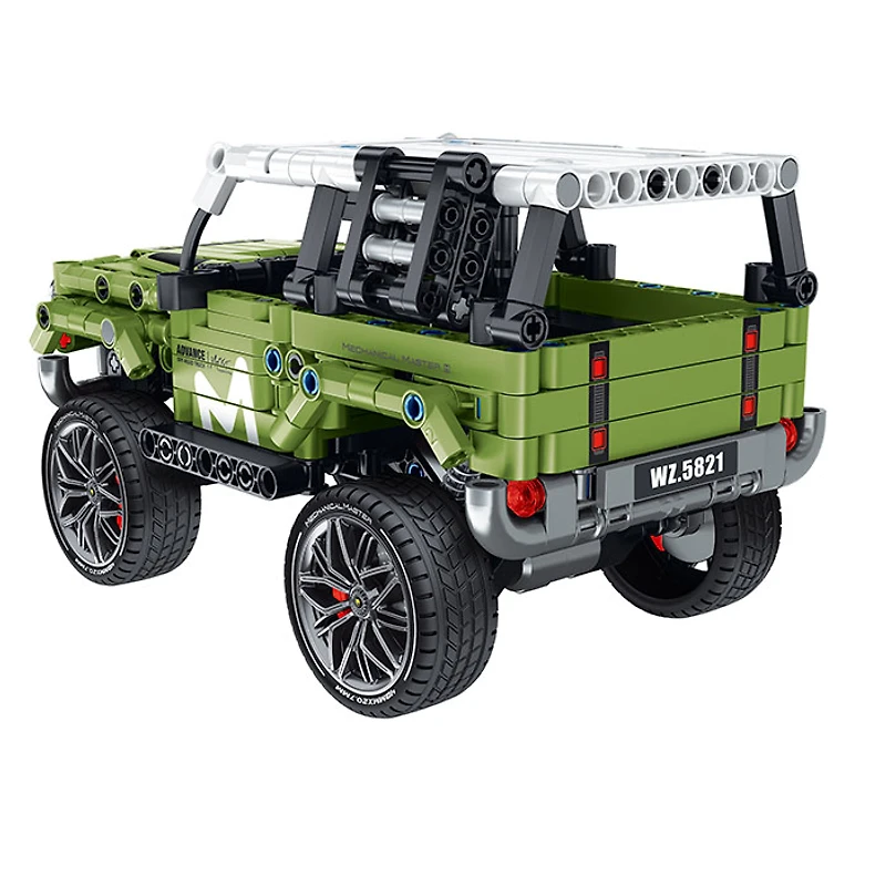 Pull Back Block Kit Off Roader with Shock Absorber – 474 Pieces
