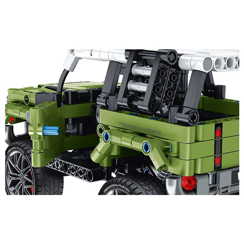 Pull Back Block Kit Off Roader with Shock Absorber – 474 Pieces