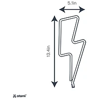 Atomi Smart Neon LED Light I Decorative Wall Art – Bolt White