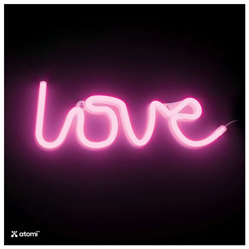 Pink Love Atomi Smart Neon LED Light Decorative Wall Art