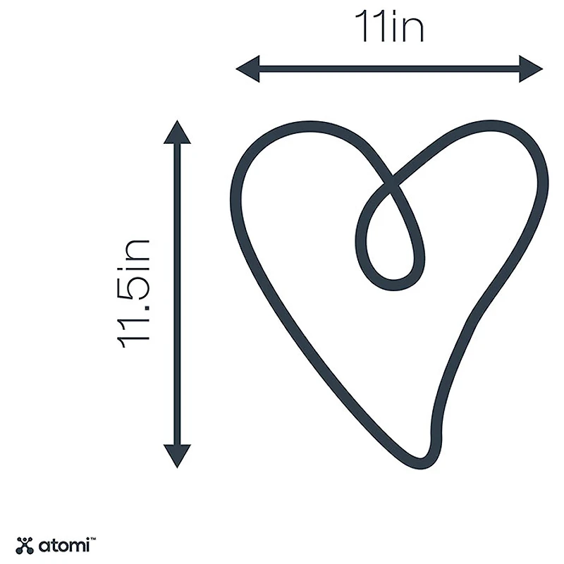 Pink Retro Heart Atomi Smart Neon LED Light Decorative Wall Art