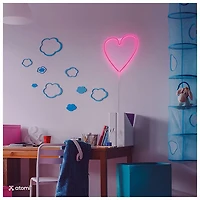Pink Heart Atomi Smart Neon LED Light Decorative Wall Art