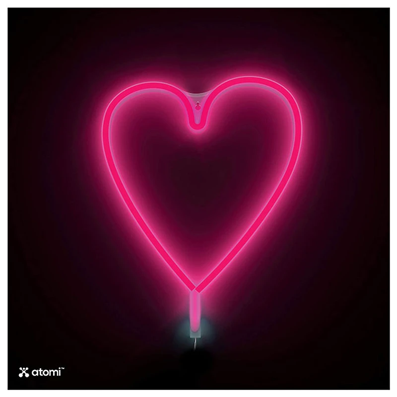 Pink Heart Atomi Smart Neon LED Light Decorative Wall Art