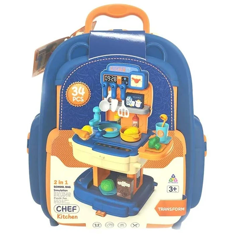Kitchen Chef Playset with Portable Backpack