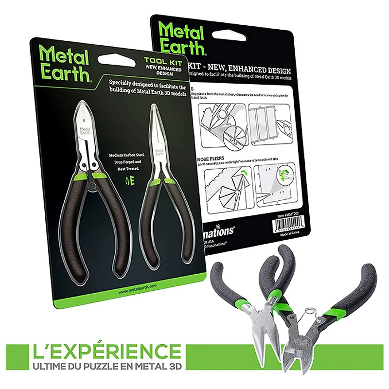 Metal Earth Enhanced Design 2-Piece Tool Kit – Clippers – Needle Nose Pliers