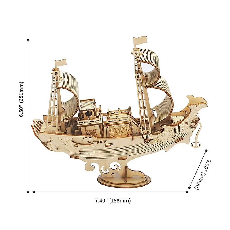 Japanese Diplomatic Ship 3D Wooden Puzzle
