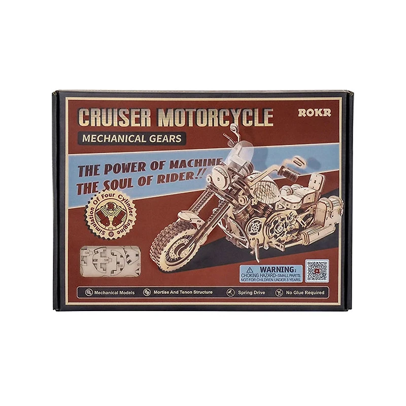 ROKR Cruiser Motorcycle 3D Wooden Puzzle – 420 pcs