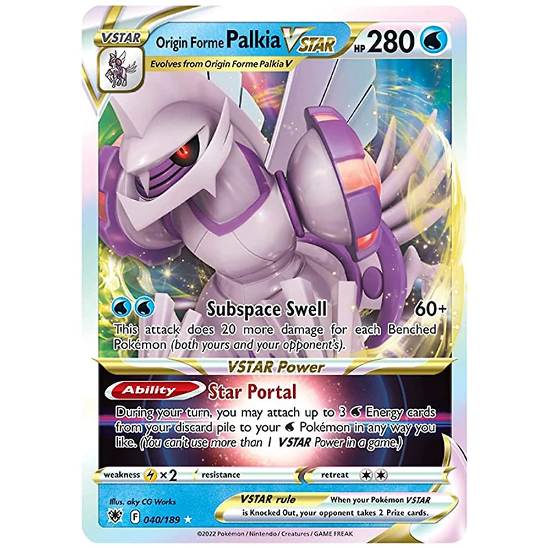 Pokemon TCG: Palkia VSTAR League Battle Deck