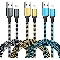 Cable Charge USB to Lightning Neon 10ft Assorted (Random Pick)