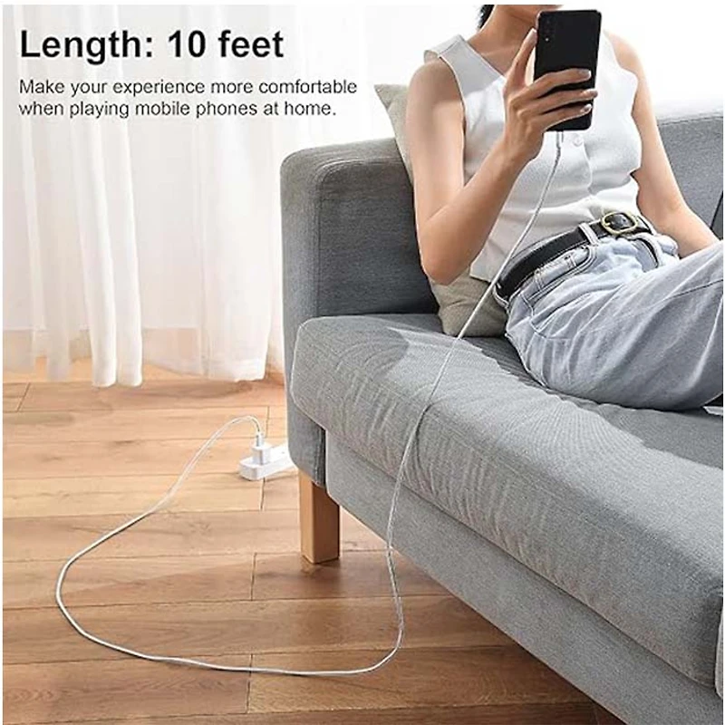 Cable Charge USB to Lightning Neon 10ft Assorted (Random Pick)