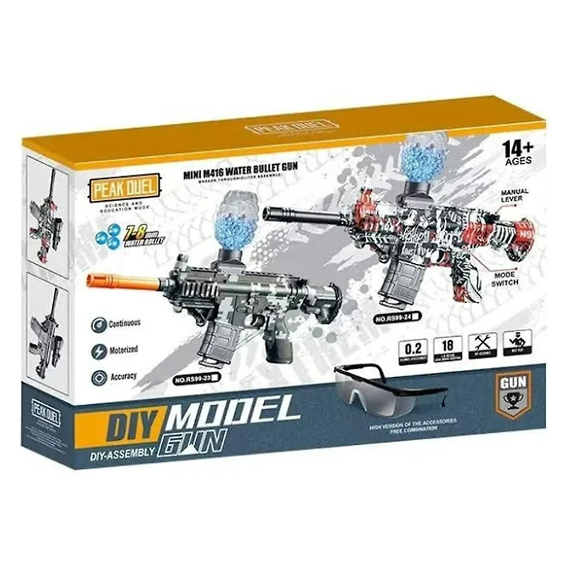 Electric Gel Bullet Toy Gun Set Water Beads Blaster with Goggles Assorted (Random Pick)