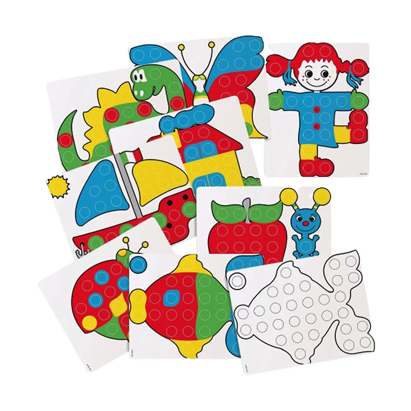 Quercetti Fantacolor Junior 48 Pieces Mosaic Pegboard Set
