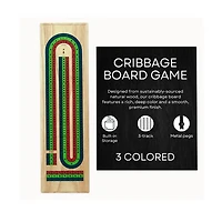 Cribbage Board 3 Track Wood