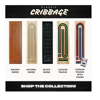Cribbage Board Solid Black Wood