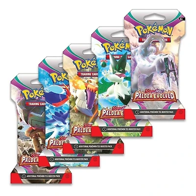 Pokemon TCG Scarlet & Violet Paldea Evolved 1-Sleeved Booster Packs 10 Pack Bundle
