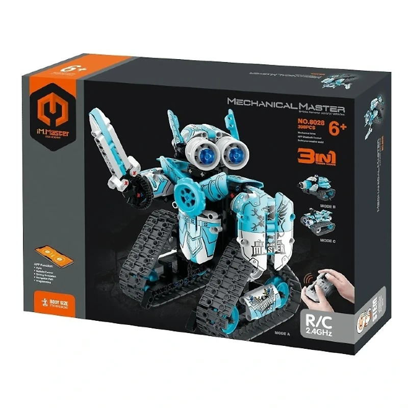 Block Building Kit 3-in-1 Stunt Car with Remote Control R/C 398 Pieces