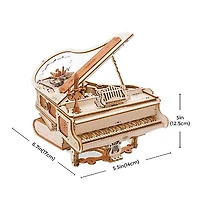 ROKR Magic Piano Mechanical Music Box 3D Wooden Puzzle