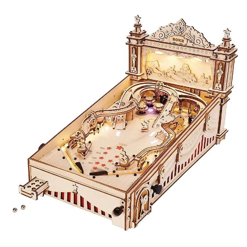 ROKR 3D Pinball Machine 3D Wooden Puzzle