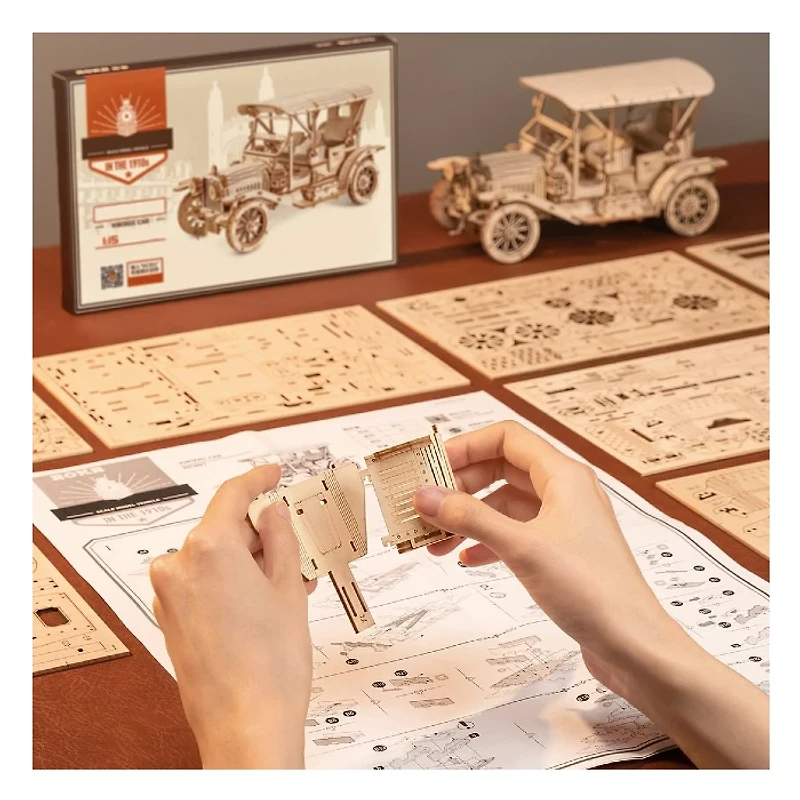 ROKR Vintage Car 3D Wooden Puzzle