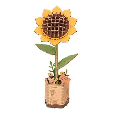 ROKR Rowood Sunflower DIY 3D Wooden puzzle