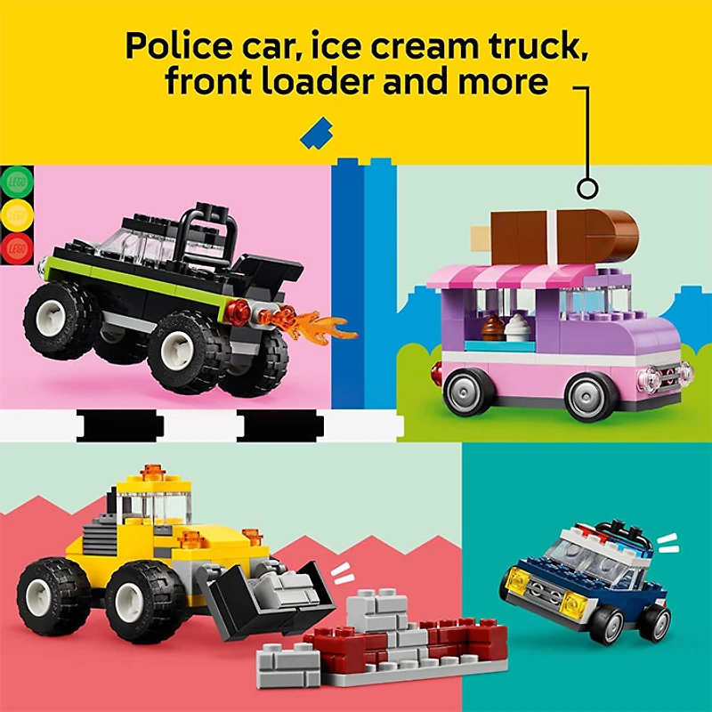 LEGO Classic Creative Vehicles, Colorful Construction Brick Building Kit