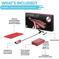 POWER UP 2.0 Paper Airplane Conversion Kit (Red)