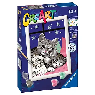 Ravensburger CreArt Sleepy Kitties Paint with Frame