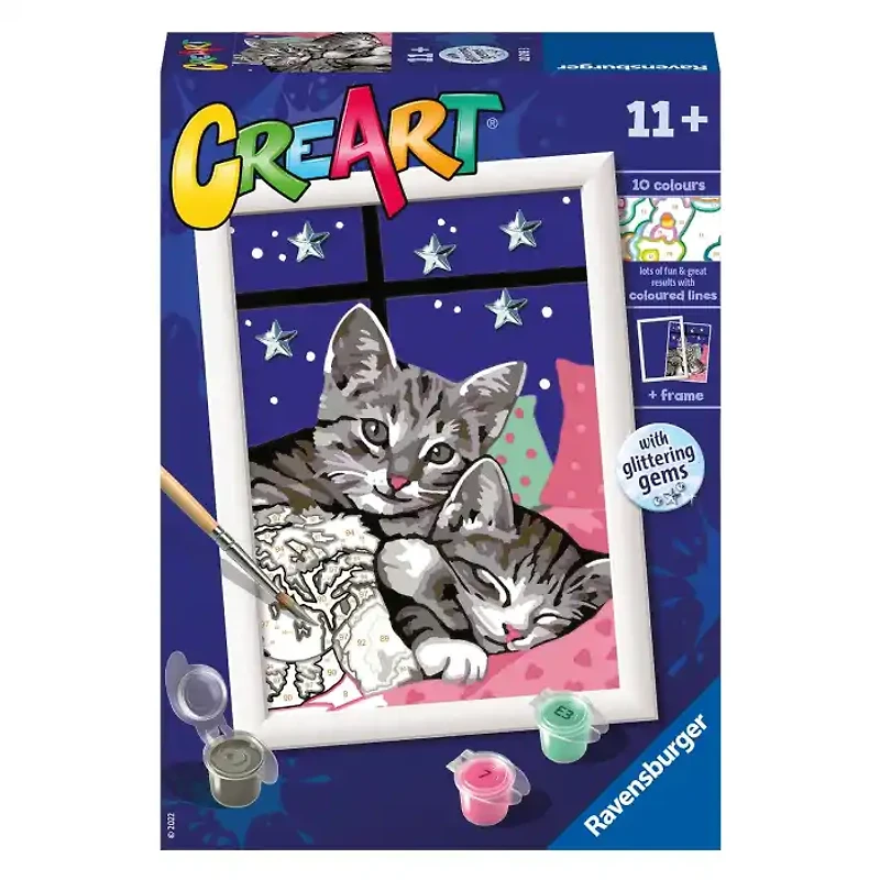 Ravensburger CreArt Sleepy Kitties Paint with Frame