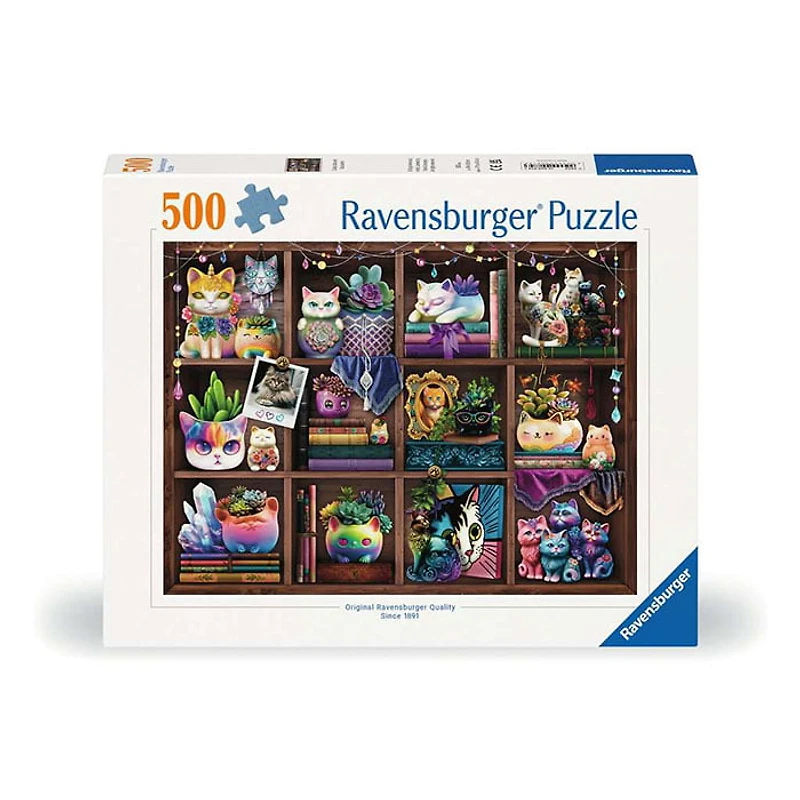 Ravensburger Cubby Cats and Succulents 500 Pieces Jigsaw Puzzle