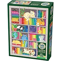 Cobble Hill 1000 Piece Puzzle – Rainbow Cat Quilt