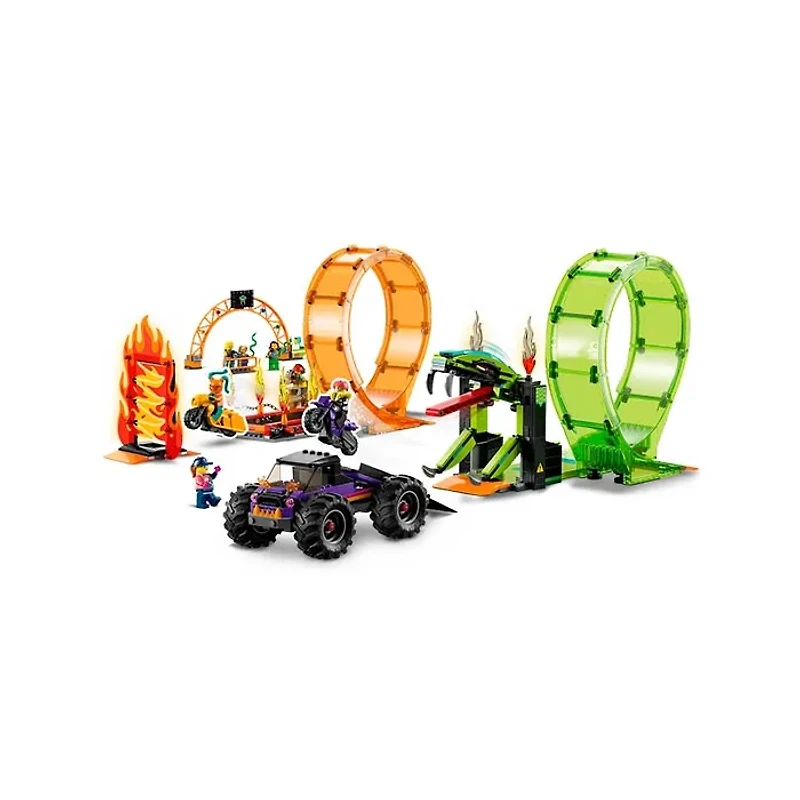 LEGO City Stuntz Double Loop Stunt Arena – 598 Pieces