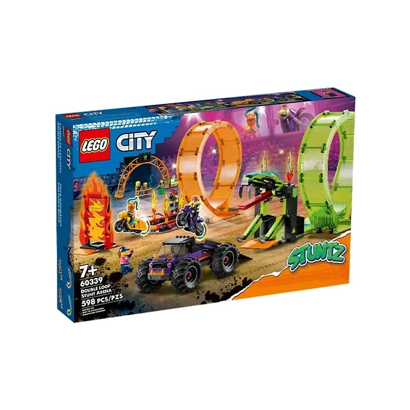 LEGO City Stuntz Double Loop Stunt Arena – 598 Pieces