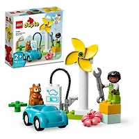 LEGO Duplo Town Wind Turbine And Electric Car 16 PCS 2+
